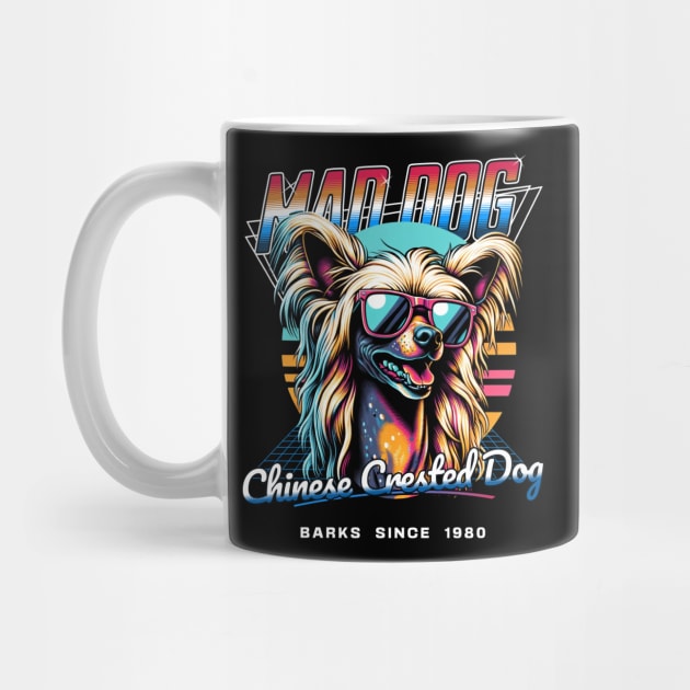 Mad Dog Chinese Crested Dog by Miami Neon Designs